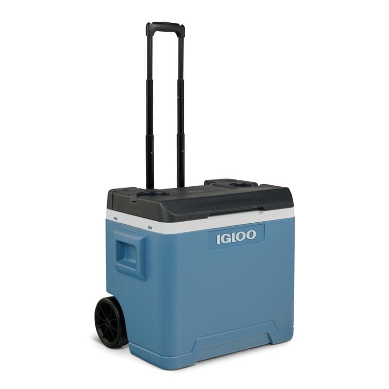 Igloo IP42 Roller Glacière Passive 42 L, glacière Bleue avec roulettes et poignée télescopique, glacière pour Loisirs, Travail e