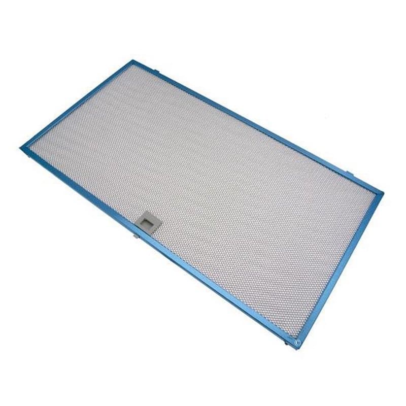 Filtre à graisse en métal Electrolux 556x305, 80876980 pour Hotte Faure, Brandt, Fagor, Broan, Sauter - Montage mural - Bleu - V