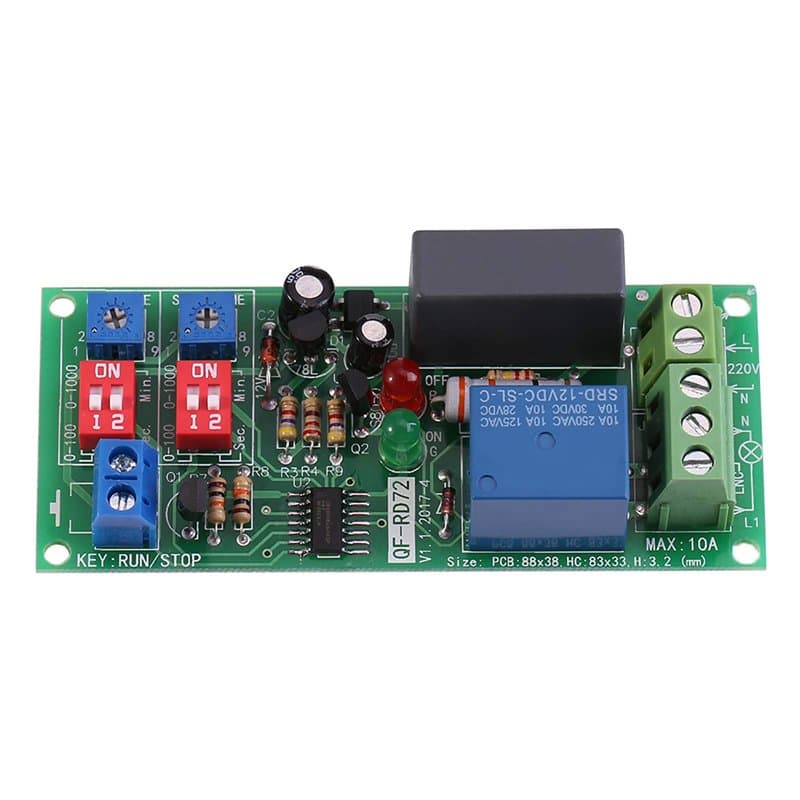 interval timer modul,programmateur 12v,P3 + Programmable + Cyclique + Minuterie 220V Relais de Cycle Infini avec Module de Commu