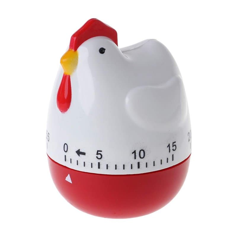 GUMEI Minuteur de cuisine mécanique en forme de poule avec alarme et rappel