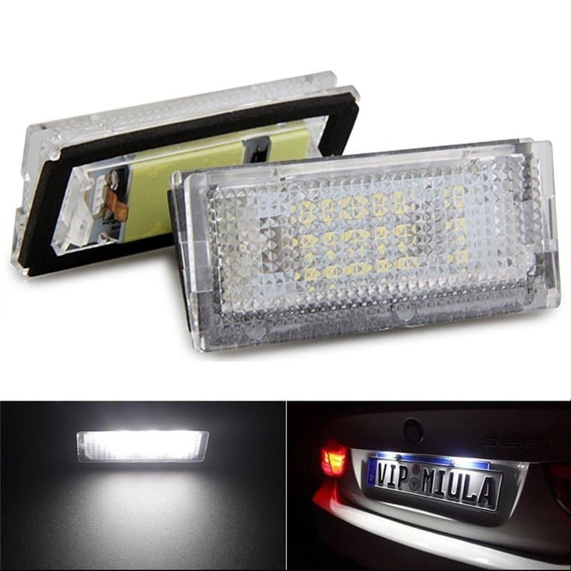 KaTur - 1 Paire de Feux de Plaque d'immatriculation Qook 18 Ampoules LED Blanches pour B MW