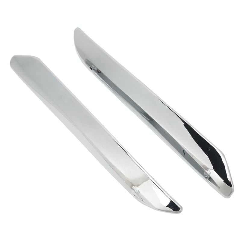 Bande de Pare-chocs Avant, 2 Pièces de Protection de Pare-chocs Avant, Gauche Droite Anti-rayures Chrome Argent de Remplacement