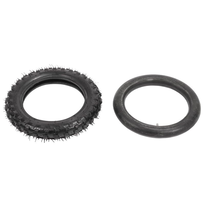 Pneu de Moto Tout-terrain, 2,50 X 10 Pouces Flexible Antidéflagrant avec Tige de Valve Droite TR13 pour 50 70 90 110 Cc Mini Dir