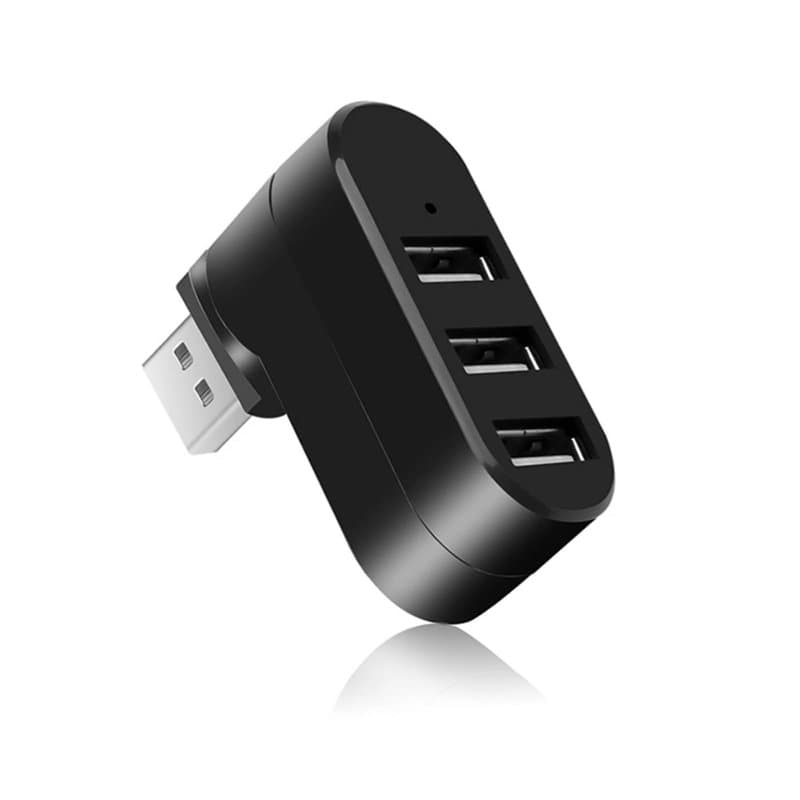 Répartiteur de Ports USB, 3 Ports USB 2.0 Expander Splitter Station d'accueil 180 Degrés Rotatif Hub D'extension USB Hub pour Wi
