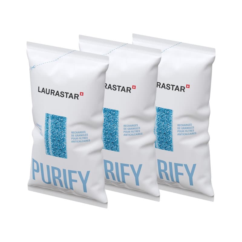 LAURASTAR Filtre anti calcaire 3 recharges granulés filtre S Pure Plus/Xtra, Blue