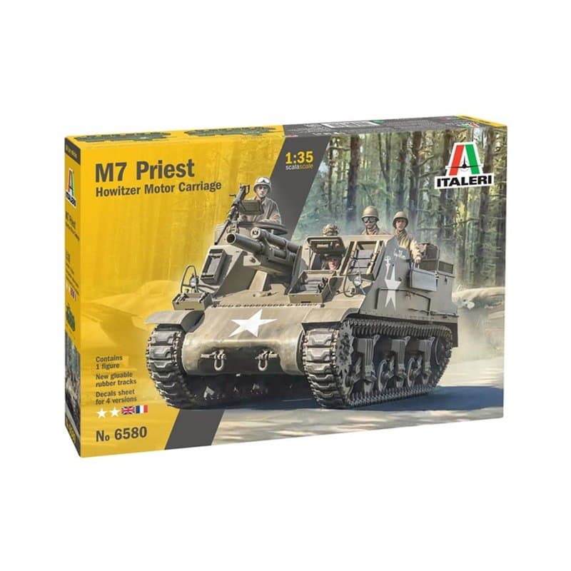 Italeri 6580S 1:35 US M-7 Priest Howitzer Self-Prop, modélisme à Construire, modélisme, Bricolage, Loisirs, Collage, kit de Cons