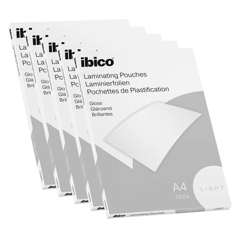 Ibico Basics Pochette de plastification à chaud, format A4, épaisseur légère, haute protection des documents et durabilité, 5 pa