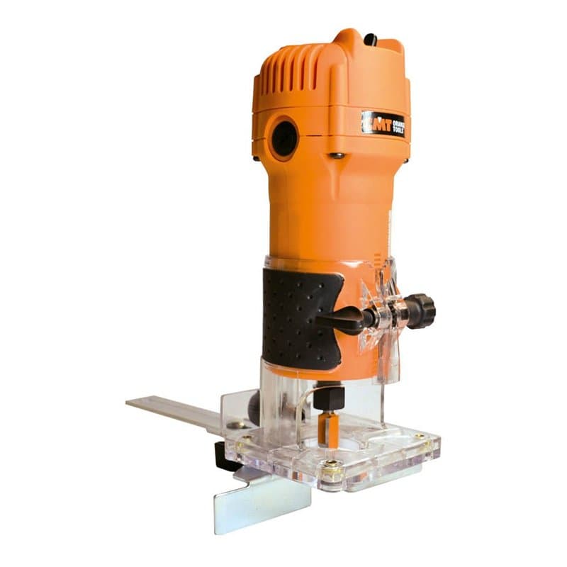CMT CMT10 Fraise électronique professionnelle pour bords 550 W-230 V avec pinces 6/8 mm, orange/noir