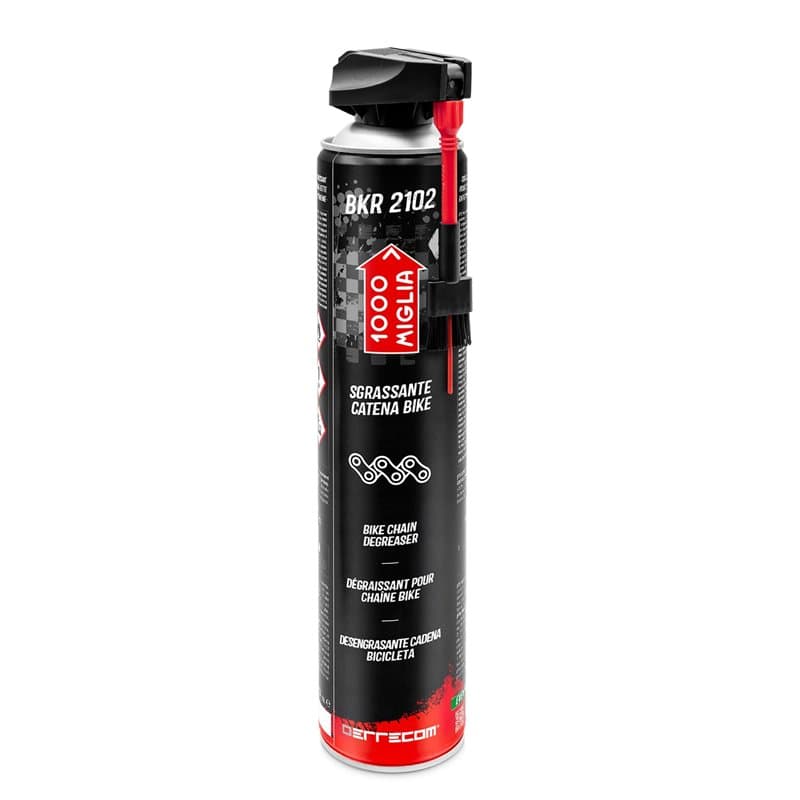 Errecom 1000 Miglia BKR 2102 Spray Dégraissant pour Chaîne Vélo avec distributeur spécial double position, Aérosol 750 ml