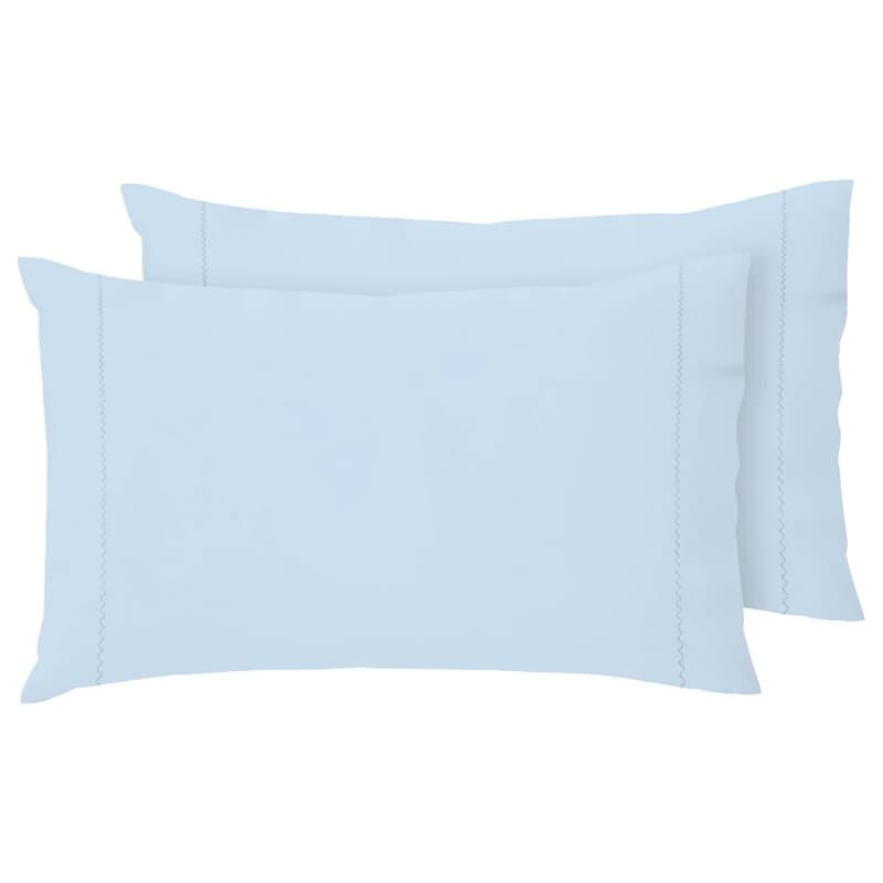 Giovanni Dolcinotti | Lot de 2 taies d'oreiller colorées avec Rabat et Finition Zigzag – 50 x 80 cm – 100% Coton – Fabriqué en I