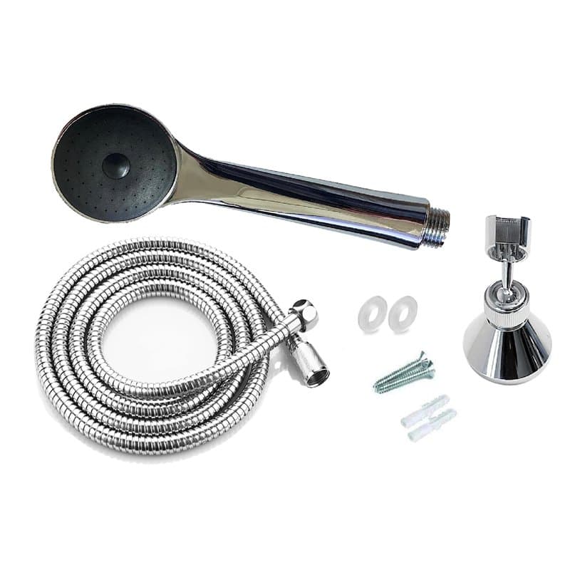 Kippen 5209 Kit Amalfi composé de : pommeau en ABS, flexible de douche et support en plastique pour fixation murale
