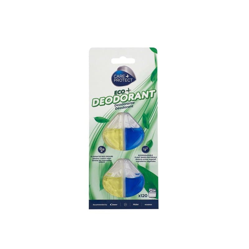 CARE+PROTECT ECO+ Déodorant pour Lave-Vaisselle - Élimine les Mauvaises Odeurs - Parfum Citron Longue Durée - 6 Doses - Jusqu'à
