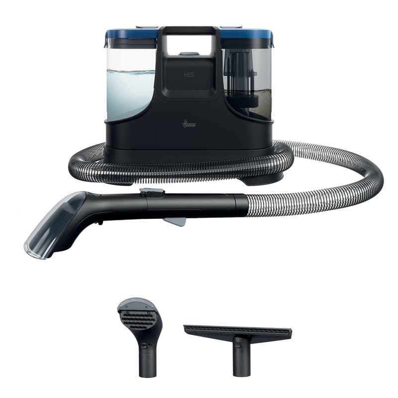 Hoover Nettoyeur Détacheur Shampouineuse Compact HS5 Cold, Lave et Sèche Tapis,Moquette, Canapé, Tissus, Sièges Voiture, Puissan