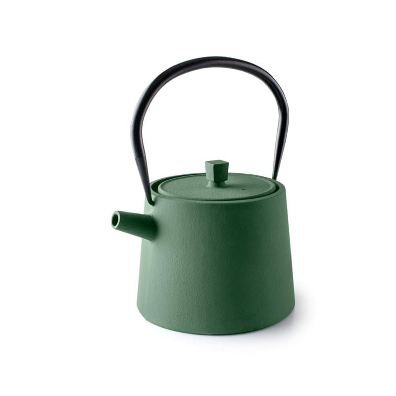 IBILI - Théière en fonte Yame, 1,2 litre, intérieur émaillé, convient pour induction, Vert