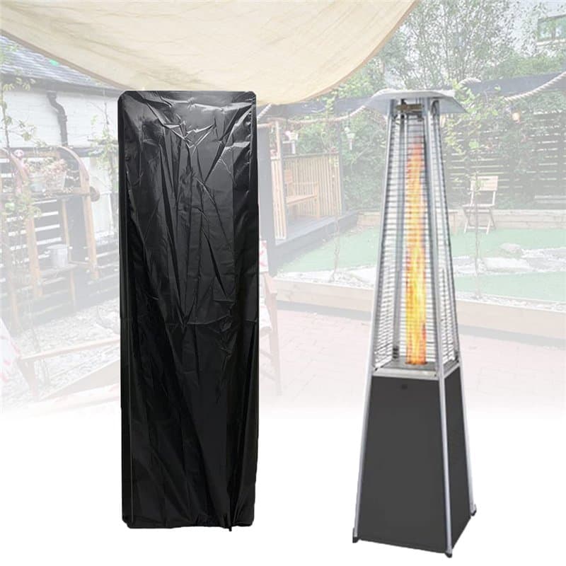HWI Housse de chauffage en verre étanche 210D pour tube de chauffage en forme de pyramide - Robuste - Pour parasol chauffant en