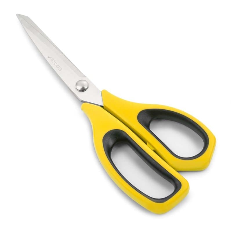 Ciseaux de Cuisine Professionnels en Acier Inoxydable - Lame 235 mm - Manche Polypropylène - Série Prochef - Jaune et Noir
