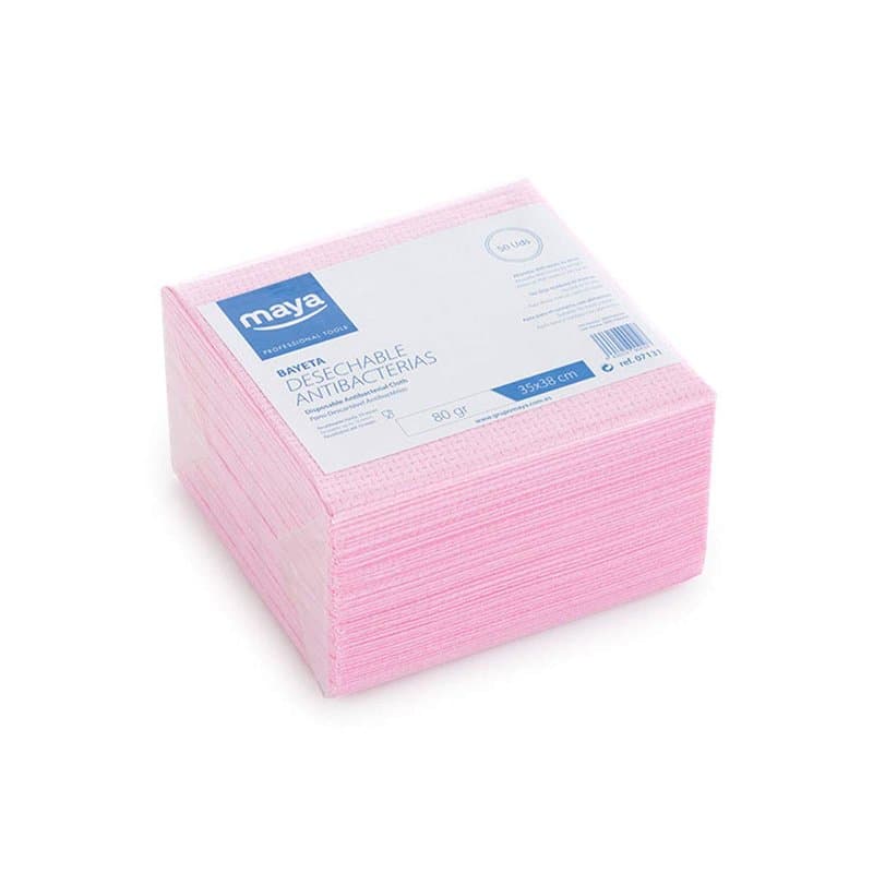 Maya Professional Tools 07131-rs chiffons jetables antibactérienne, 80 g/m², Lot de 50