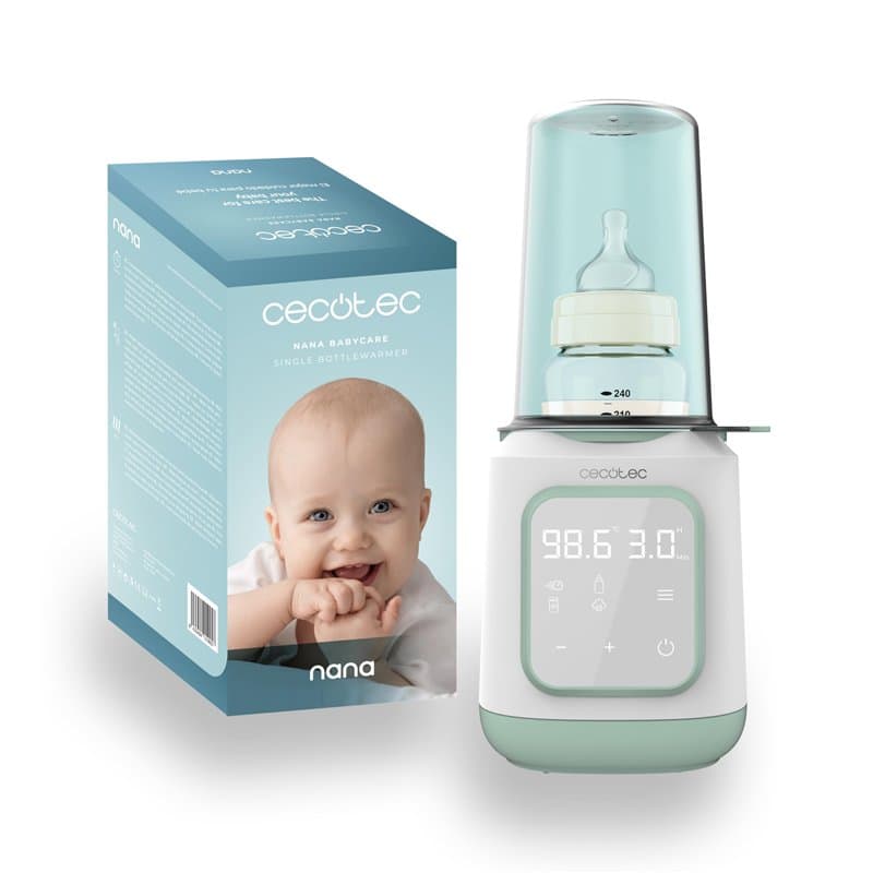 Cecotec Chauffe Biberon Nana BabyCare Single BottleWarmer. 4 Modes, Réchauffe En Moins De 10 Min, Design Compact, Sans BPA, Pani