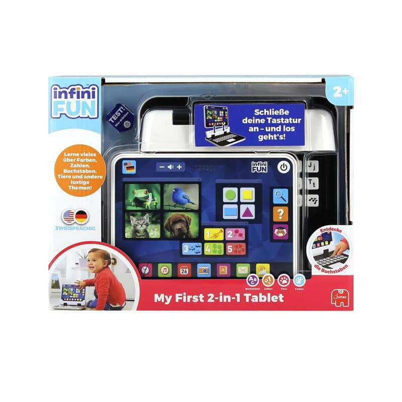Infini Fun - Ma première Tablette 2 en 1 - Jouet éducatif électronique - Jouets d'imitation - Divers thèmes tels Que Les Animaux