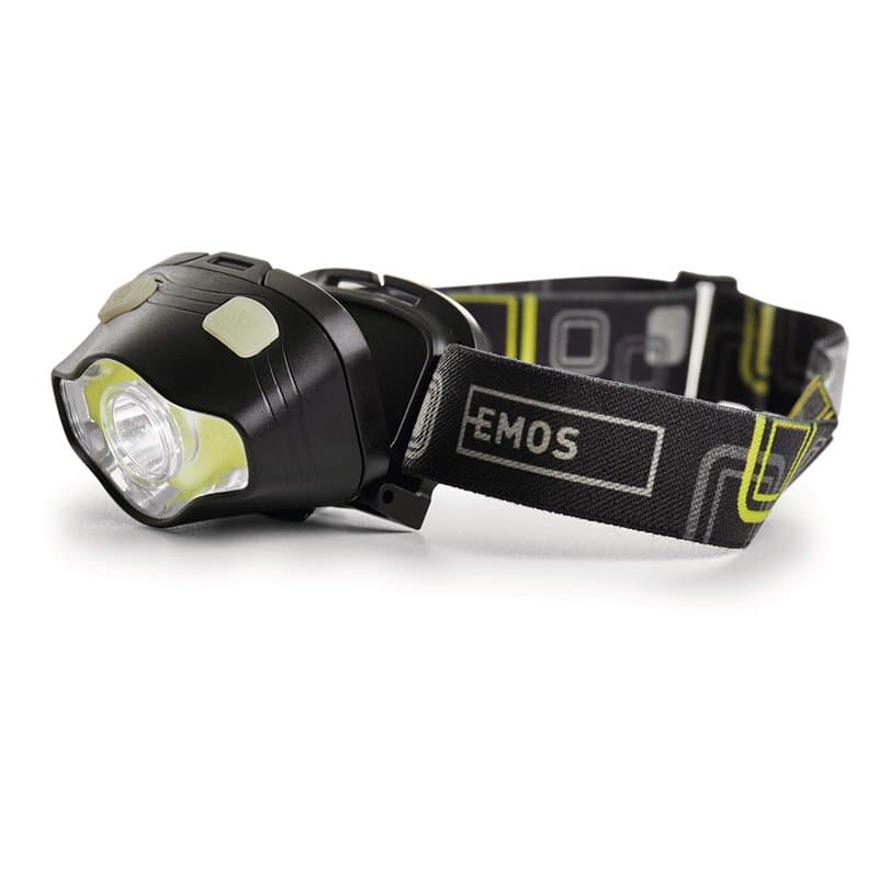 EMOS P3536 étanche Rouge, 7 Modes de lumière, orientable IP43 avec 160 Heures d'autonomie, luminosité 220 LM, portée 100 m, Lamp
