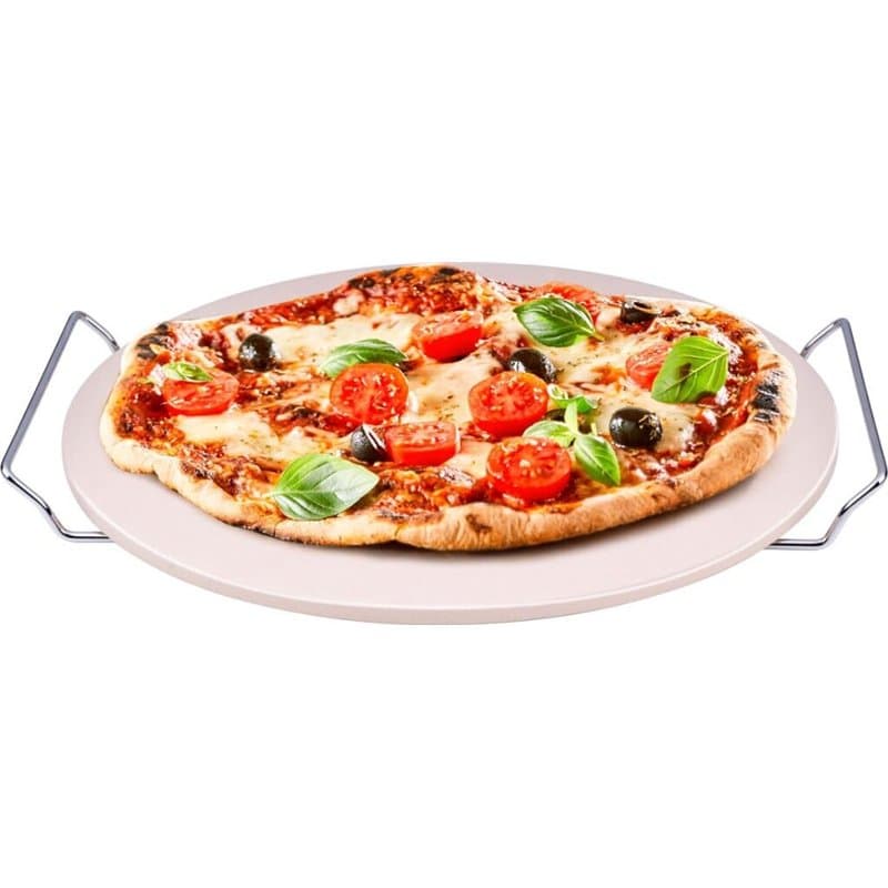 BBQ Collection Pierre à Four - Cuire des Pizzas, du Pain, des Toasts, etc. - Délicieusement Croustillant - ⌀ 33 cm