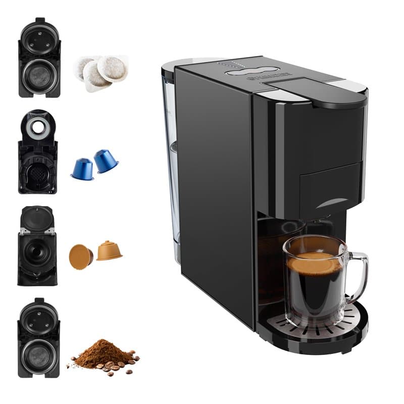 Princess Machine à café multi-capsules, pompe italienne 19 bars, réservoir d’eau 800 ml, compatibilité 4-en-1, 1450 W, compatibl