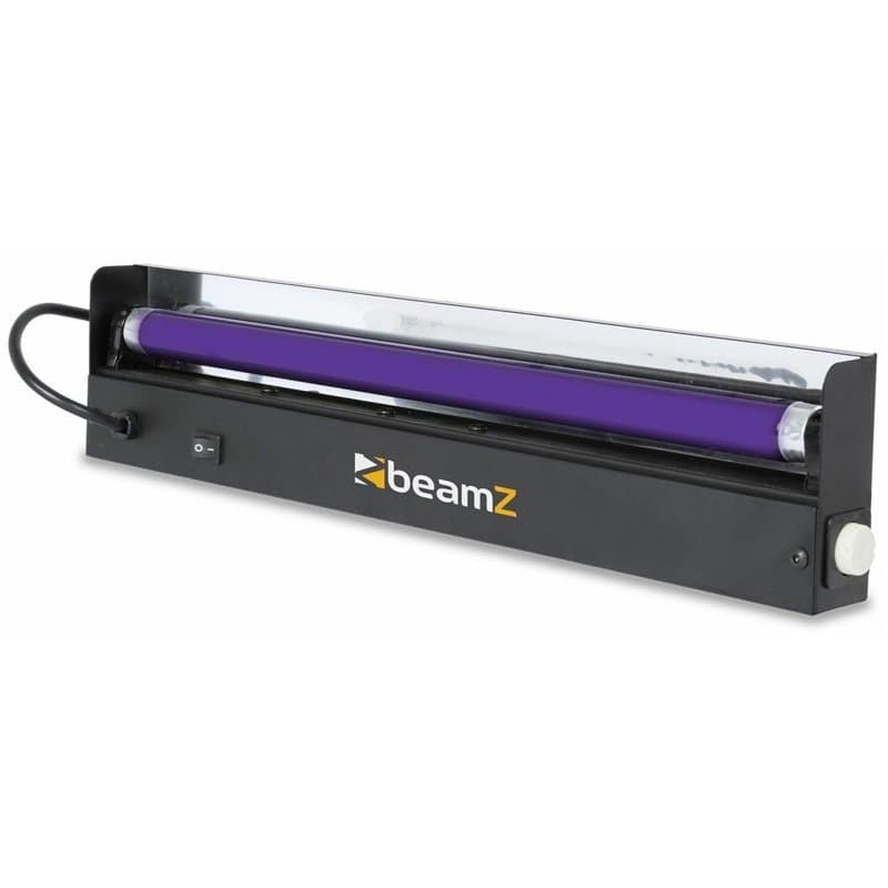 BeamZ BUV45TL Barre UV, Lumière Noire, 45 cm + Tube - Blacklight à Luminosité Élevée, Lampe 25W E27, Effet Lumière Noire sur Vêt