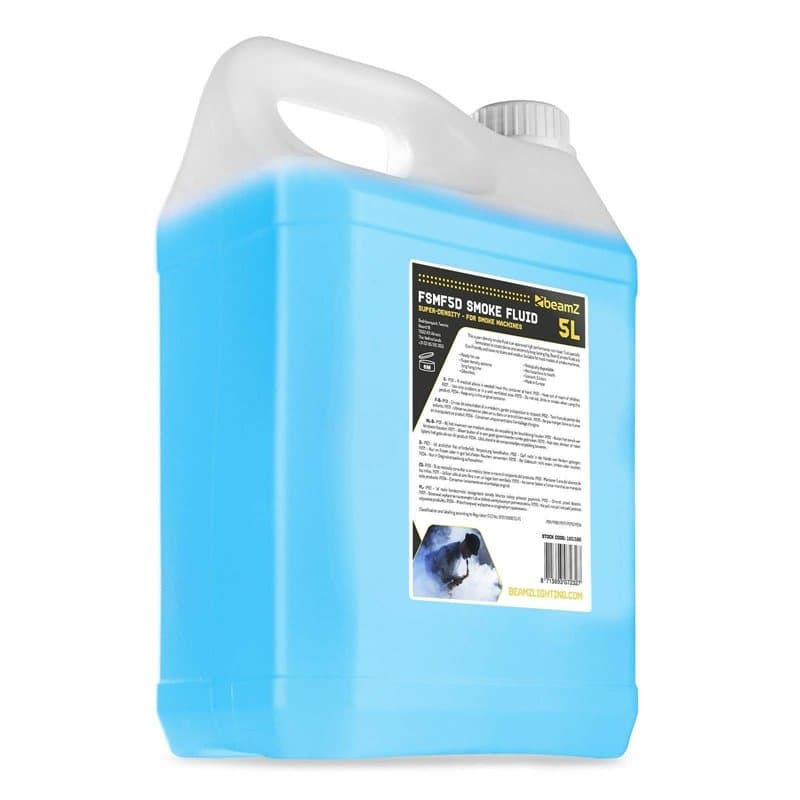 BeamZ FSMF5D - Liquide pour Machine à Fumée 5L - Très Haute Densité, Long Temps de Suspension, Haute Performance