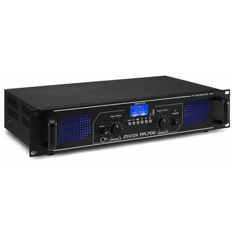 Fenton FPL700 - Amplificateur Digital - Technologie sans Fil Bluetooth Intégrée, MP3, USB et SD, Entrées RCA, Prise Jack 3,5mm,
