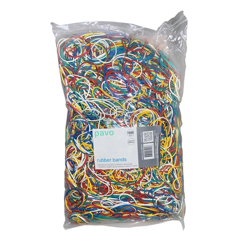 Pavo - Pavo - Elastiques 60mm x1,5mm, Bag : 1kg couleur assortie