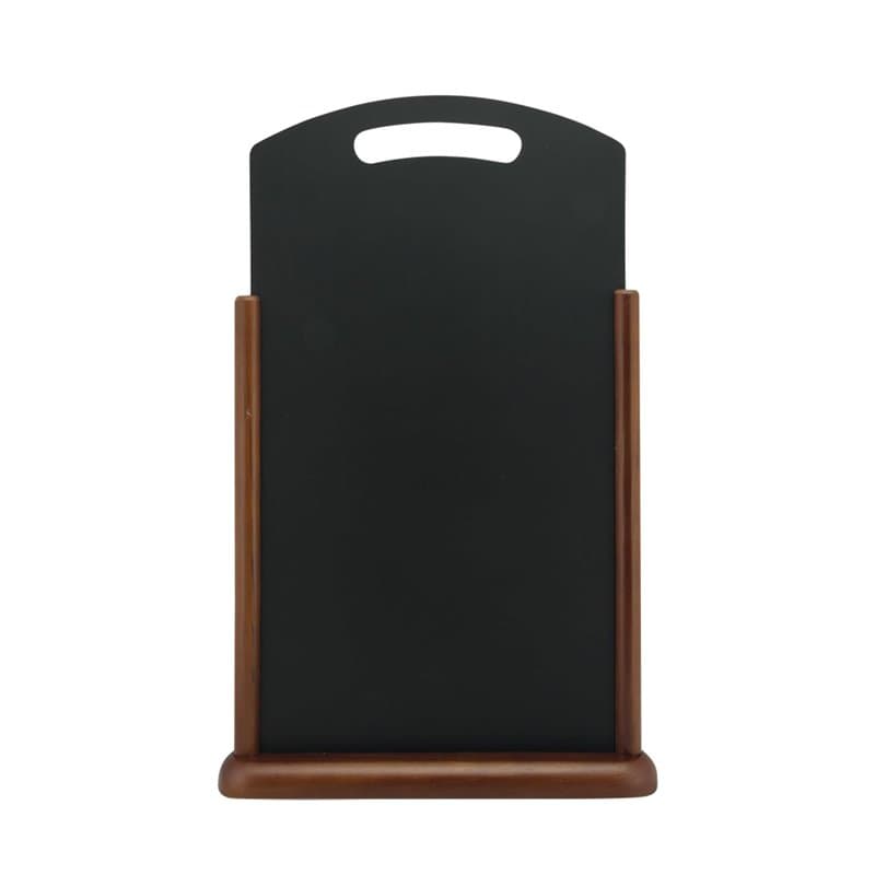 SECURIT - Tableau de Table - Ardoise Porte-Menu Double-Face Avec Poignée - Finition Bois de Hêtre Laqué - Pour Café, Bar, Restau