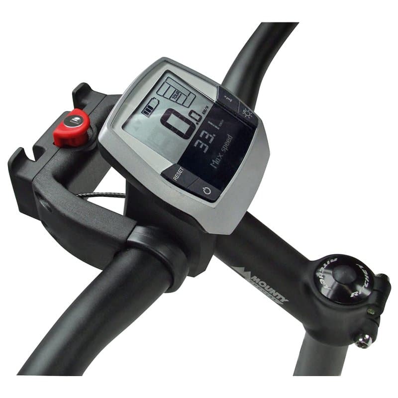 Klickfix Adaptateur de guidon E avec verrou pour vélo électrique avec affichage, universel, convient pour guidon de 22 à 26 mm e