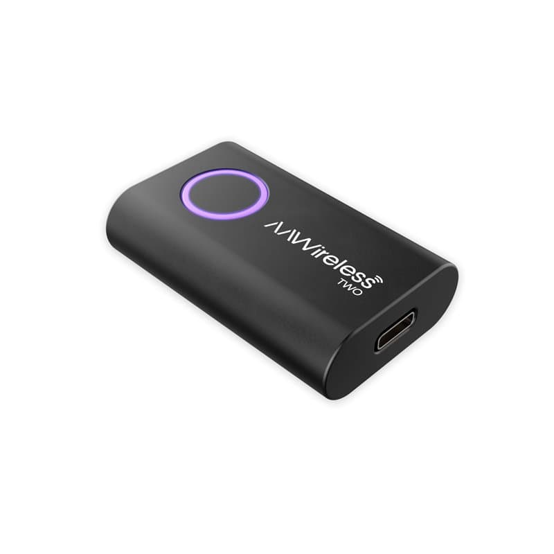 AAWireless Two – Adaptateur Android Auto sans Fil – Conversion Facile, Plug & Play, Bluetooth – Fabriqué en Europe - Fil Noir