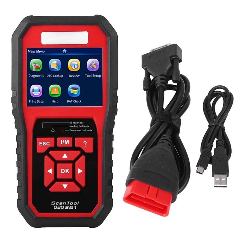 Valise Diagnostic Auto, Lecteur de Code de Défaut D'outil de Scanner de Diagnostic de Voiture Universel KW850 OBDII OBD2 EOBD av
