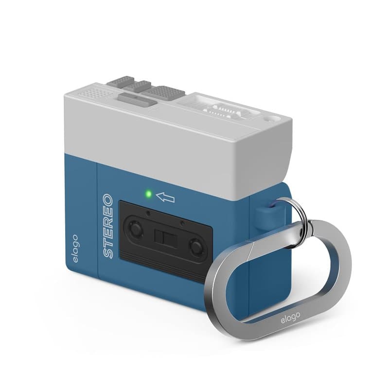 elago Coque Lecteur de Cassette Compatible avec AirPods 4ème Génération, Étui Compatible avec AirPods 4, Lanière Incluse, Résist