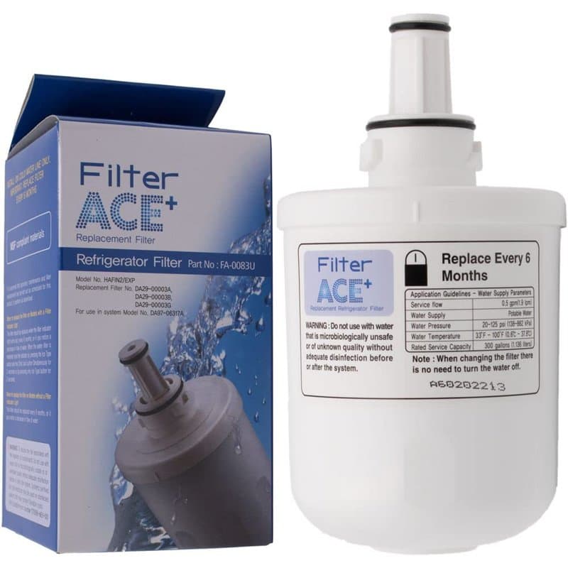 ACE+ FA-0083U | Filtre à eau compatible avec Samsung DA29-00003G, HAFIN2/EXP, DA29-00003F, HAFIN1/EXP, HAFIN Filtre de rechange