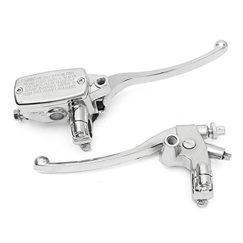 MOMOALA 22Mm Moto Hydraulique Frein Maître Cylindre Levier d'embrayage Chrome