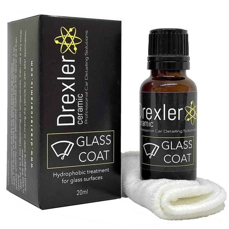 Drexler Ceramic Glass Coat 20ml – Protection Céramique Hydrophobe Longue Durée pour Vitres et Pare-Brise, Revêtement Anti-Eau po