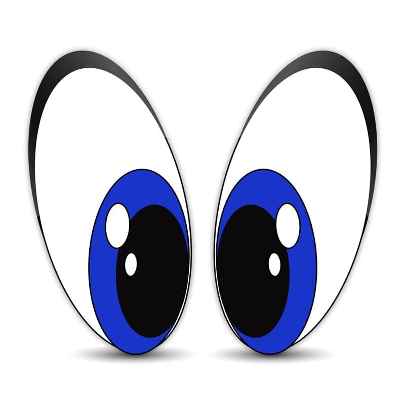 SkinoEu® 2 x Autocollants Stickers Vinyle Paire Yeux Bleu Casque Eyes Voiture Camion Fenêtre Porte Auto Moto Vélo Tuning B 74