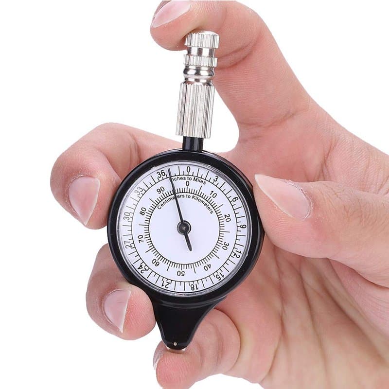 Pwshymi Carte mesureur Mini Distance Caculator Outil de cartographie Roue en métal pour Camping randonnée Cyclisme chasse en Ple