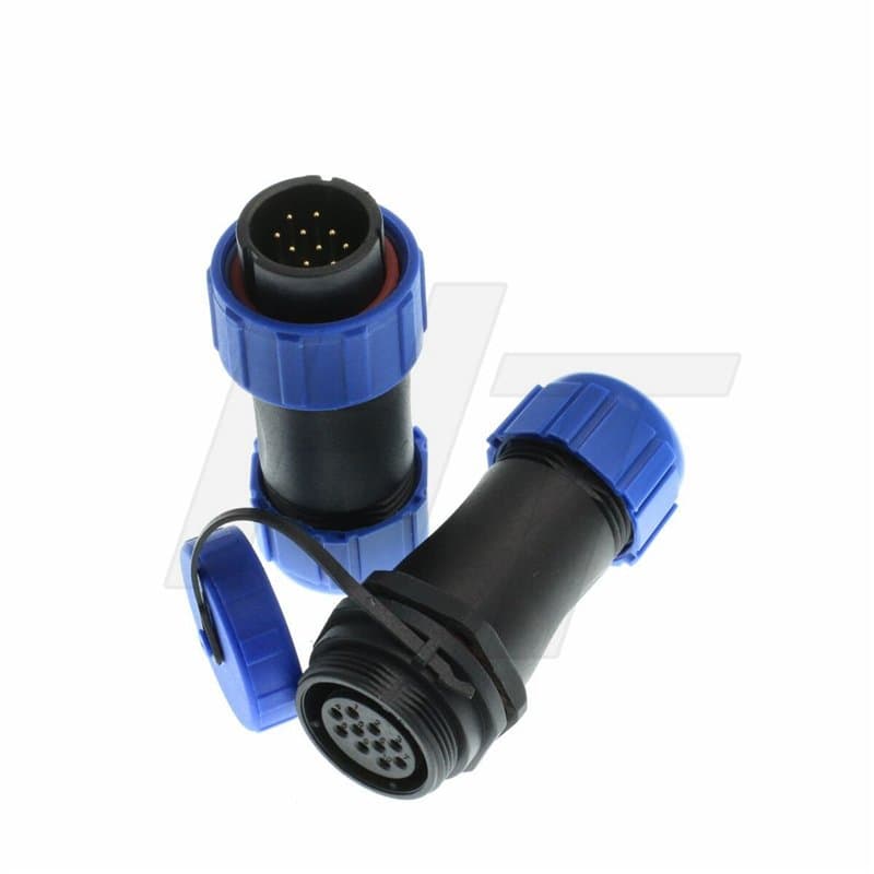 HangTon HE21 Connecteur à 10 broches étanche mâle femelle pour câble de montage, prise circulaire d'alimentation aéronautique à