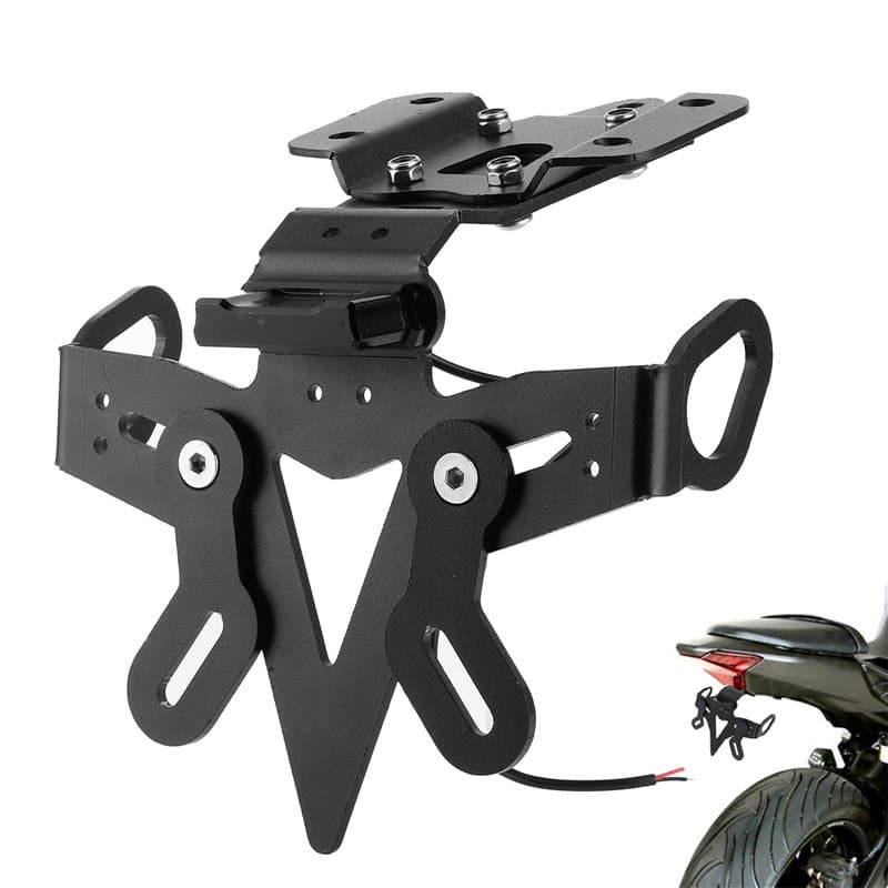 Support Plaque Mt07, Kit D'Élimination D'aile De Support De Plaque D'immatriculation De Moto avec LED pour Mt-07 Fz-07 2013-2020