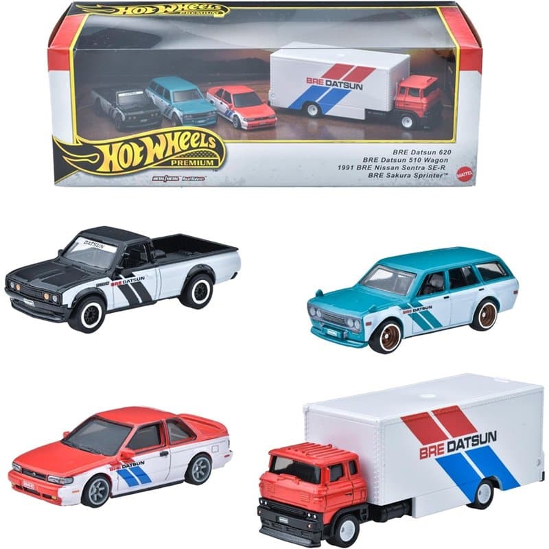 Mattel Hot Wheels Premium Car Culture Team Transport Drift GReddy Collection Collection de 4 - 1:64