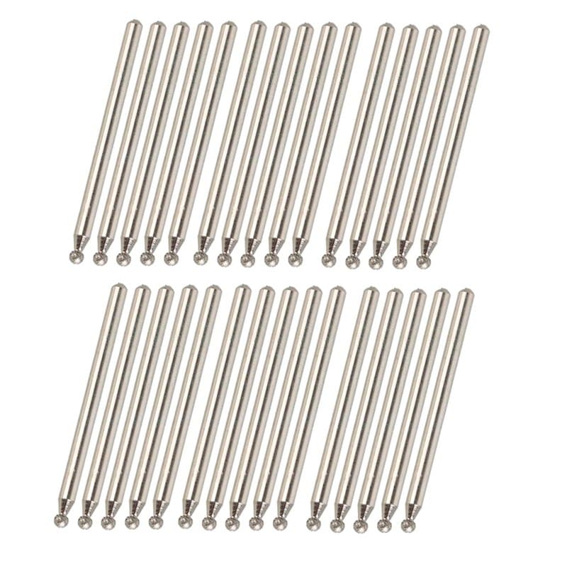 BQLZR Lot de 30 fraises rotatives en argent à pointe sphérique de 2,5 mm