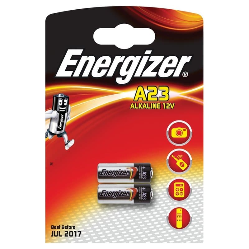 Energizer Lot de 2 piles alcalines A23 MN21 LRV08 GP23A 12V