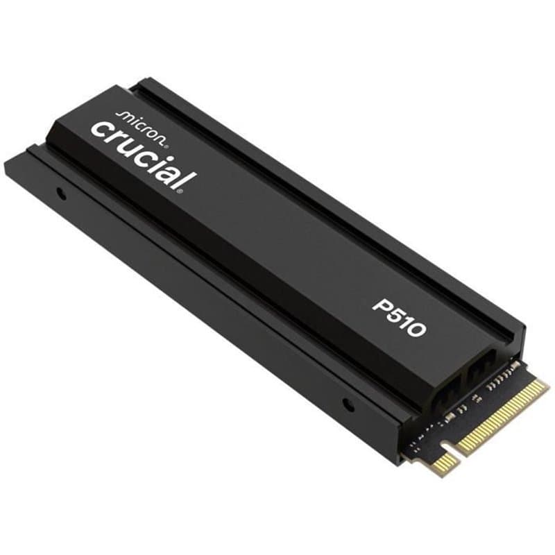 CRUCIAL - P510 - SSD interne - 1 To - PCIe Gen4 NVMe M.2 - Avec dissipateur - Vitesse lecture jusqu'a 1100 Mo/s - CT1000P510SSD5