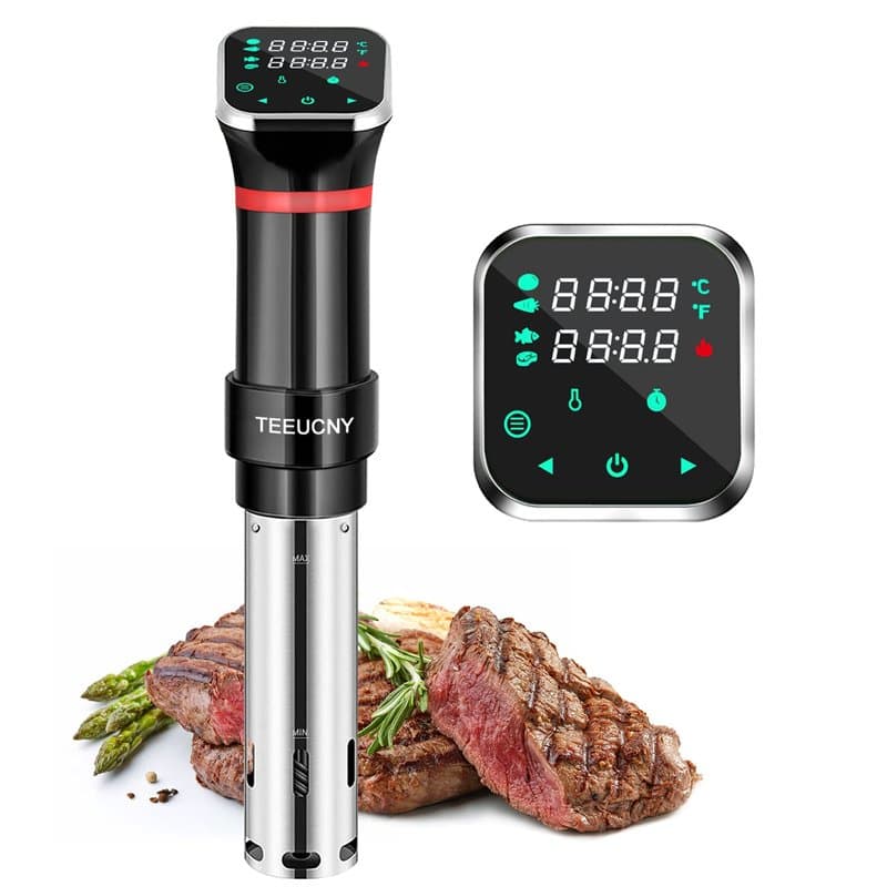Cuiseur Sous Vide, TEEUCNY 1100w Cuisson Sous Vide, Termoplongeur Sous-Vide Cooker, Calculateur D'Immersion De Cuisinière Avec U