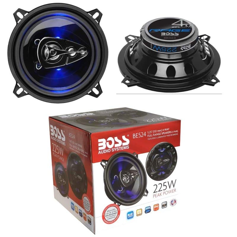 2 Haut-parleurs Compatible avec Boss Audio Systems BE524 BE 524 coaxial 4 Voies 5,25" 13,00 cm 130 mm 112 Watts rms 225 Watts Ma