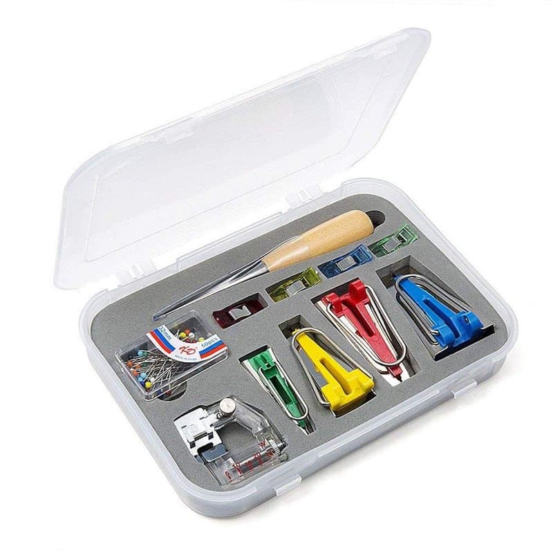 Diealles Shine Appareils à Biais, Fabric Bias Tissu Biais Maker Tool Set Bias Binder Kit for Sewing Quilting Awl
