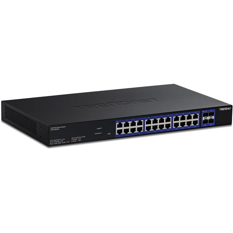 TRENDnet TEG-3284WS Commutateur Web intelligent à 28 ports, 24 ports 2,5 G, 4 ports SFP+ 10 G, gestion du cloud à distance, conf
